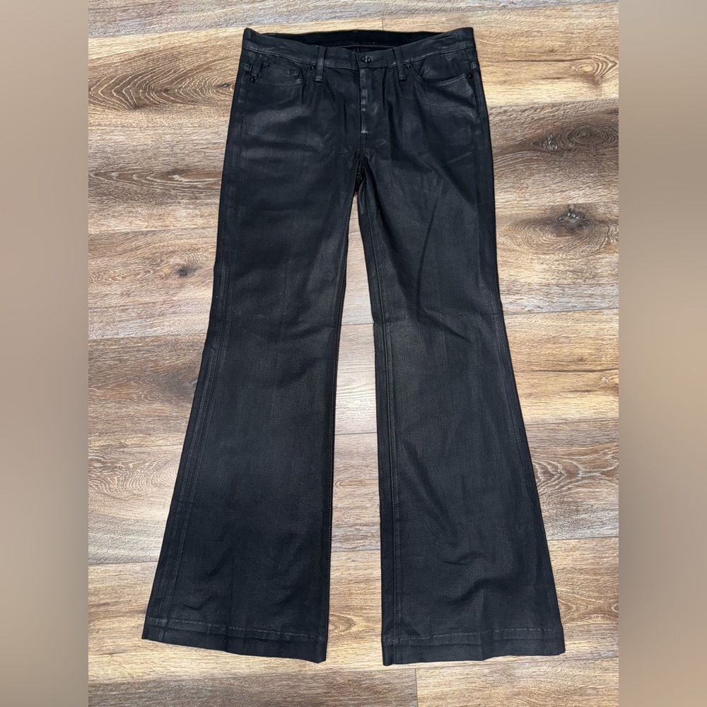 7 For All Mankind Black Flare Jeans